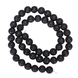 AAA Natural Volcanic Rock Gemstone 8mm Round Loose Beads 15.5" (1 strand) GY18-8