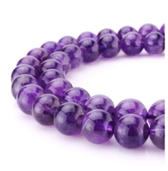 AAA Natural Amethyst Gemstone 10mm Round Loose Beads 15.5