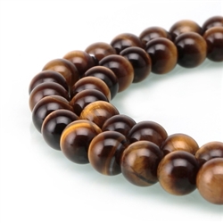 AAA Natural Tiger Eye Gemstone 10mm Round Loose Beads 15.5" (1 strand) GY26-10
