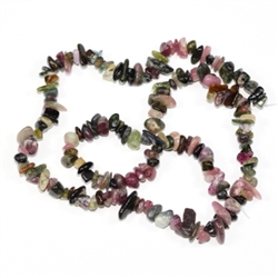 Top Quality Natural Watermelon Tourmaline Gemstones Smooth Chips Beads Free-form Loose Beads ~8x5mm beads  (1 strand, ~33") GZ1-11