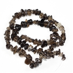 Top Quality Natural Smoky Quartz Gemstones Smooth Chips Beads Free-form Loose Beads ~8x5mm beads  (1 strand, ~ 33 inch) GZ1-18