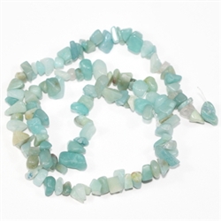 Top Quality Natural Amazonite Gemstones Smooth Chips Beads Free-form Loose Beads ~8x5mm beads  (1 strand, ~ 33 inch) GZ1-2