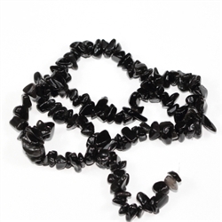 Top Quality Natural Obsidian Gemstones Smooth Chips Beads Free-form Loose Beads ~8x5mm beads  (1 strand, ~ 33 inch) GZ1-22