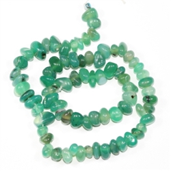 Top Quality Natural Green Agate Gemstones Round Chips Beads Free-form Loose Beads ~10x8mm beads  (1 strand, ~16
