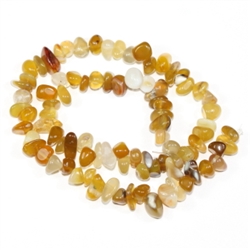 Top Quality Natural Yellow Agate Gemstones Round Chips Beads Free-form Loose Beads ~10x8mm beads  (1 strand, ~16