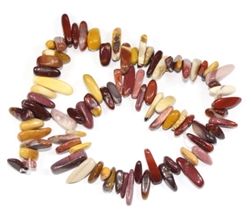 Top Quality Natural Mookaite Jasper Gemstones Smooth Tooth-Shaped Free-form Loose Beads ~23x7mm beads  (1 strand, ~16