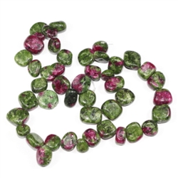 Top Quality Natural Red Ruby Zoisite Gemstones Smooth Teardrop Loose Beads Free-form ~18x10mm beads  (1 strand, ~16