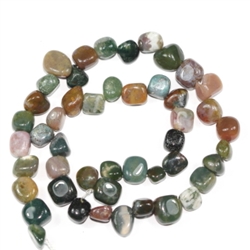 Top Quality Natural Indian Agate Gemstones Smooth Teardrop Loose Beads Free-form ~18x10mm beads  (1 strand, ~16") GZ6-21
