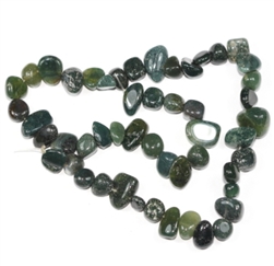 Top Quality Natural Moss Agate Gemstones Smooth Teardrop Loose Beads Free-form ~18x10mm beads  (1 strand, ~16") GZ6-25
