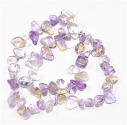 Top Quality Natural Ametrine Gemstones Smooth Teardrop Loose Beads Free-form ~18x10mm beads  (1 strand, ~16") GZ6-37