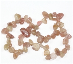 Top Quality Natural Lt. Strawberry Quartz Gemstones Smooth Teardrop Loose Beads Free-form ~18x10mm beads  (1 strand, ~16") GZ6-38