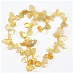Top Quality Natural Citrine Gemstones Smooth Teardrop Loose Beads Free-form ~18x10mm beads  (1 strand, ~16