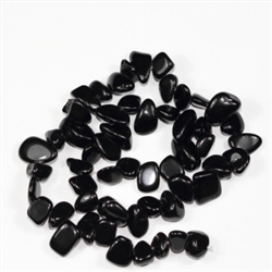 Top Quality Natural Black Rock Crystal Gemstones Smooth Teardrop Loose Beads Free-form ~18x10mm beads  (1 strand, ~16") GZ6-4