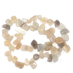 Top Quality Natural Grey Moonstone Smooth Teardrop Loose Beads Free-form ~18x10mm beads  (1 strand, ~16