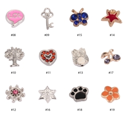 Creative Club 12pcs assorted Charming Floating Locket Charms (high quality) MCL08-19
