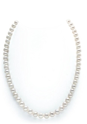 Forever Love Natural AA+ White Cultured Freshwater Pearl Necklace 16" in gift box, 6-7mm beads pn3-16-67