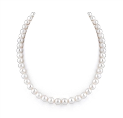 Forever Love Natural AAA+ White Cultured Freshwater Pearl Necklace 16" in gift box, 6-7mm beads pn5-16-67