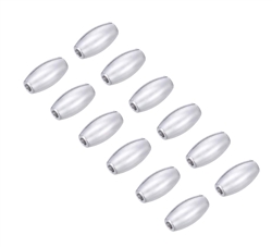 20pcs Adabele Authentic 925 Sterling Silver 5.5mm Small Seamless Oval Rice Spacer Beads for Jewelry Making SS112