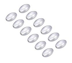 20pcs Adabele Authentic 925 Sterling Silver 7mm Smooth Oval Rice Spacer Beads (Hole 1.6mm) for Jewelry Making SS113