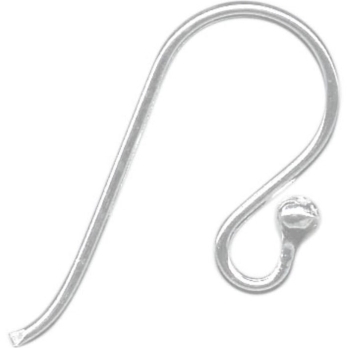 Sterling Silver Ear Wire Ball Dot French Hooks Dangle Earring