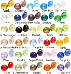5 Packs 8x6mm Wholesale Package (288pcs per Package) Austrian Rondelle Crystal Beads | You Pick Color