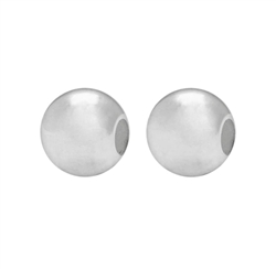 10pcs Adabele Authentic 925 Sterling Silver 10mm Smooth Round Spacer Beads (Large Hole 5mm) for Jewelry Making SS200-10