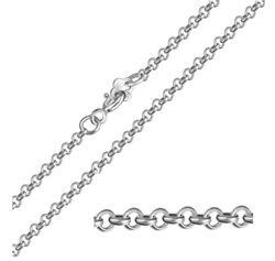 1pc Authentic 925 Sterling Silver 18 inch Belcher Rolo Cable Chain (1.5mm Width) SS208-18