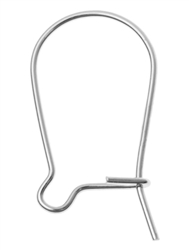 10pcs Adabele Authentic Sterling Silver Kidney Earring Hooks 18mm Earwire Connector (Wire 0.7mm/21 Gauge/0.028 inch) SS216-1