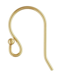 50pcs 14k Gold plated 925 Sterling Silver Ear Wire Ball Dot Earring Hooks 20mm Dangle Earwire Connectors (Strong wire ~ 0.9mm/19 gauge) SS236-9