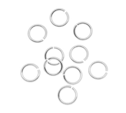 50pcs Adabele Authentic 925 Sterling Silver Open Jump Rings 6mm (0.24 inch) O Ring Connector ((Thin Wire 0.5mm/24 Gauge/0.02 Inch) for Jewelry Craft Making SS74-6