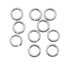 50pcs Adabele Authentic Sterling Silver Open Jump Rings 4mm (0.16 inch) Small O Ring Connector (Wire 0.7mm/21 Gauge)for Jewelry Craft Making SS76-4