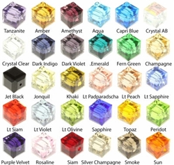 100pcs 4mm Adabele Austrian Cube Crystal Glass Beads | You Pick Color #ssc-4