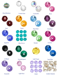 25pcs Authentic Swarovski 6mm (0.24 inch) #5000 Round Crystal Birthstone Beads for Jewelry Craft Making SWA2R-6