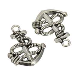 10 x Anchor Charms 20mm Antique Silver Tone  #MCZ532