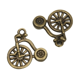 10 x Bicycle Charms 17x15mm Antique Bronze Tone  #MCZ566