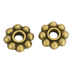 20 Flower Charms spacer 10mm Antique Bronze Tone #MCZ866