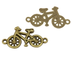 10 x Cute Bicycle Charms 30x16mm Antique Bronze Tone  #MCZ1004