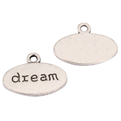 20 x I have Dreams Charms 18x10mm Antique Silver Tone  #MCZ1155