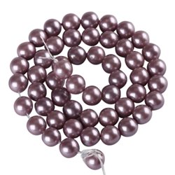 High Quality 10mm Lt. Amethyst Natural Shell Pearl Loose Beads, ~15.5