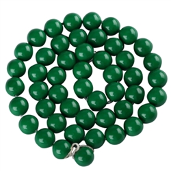 High Quality 10mm Emerald Green Natural Shell Pearl Loose Beads, ~15.5