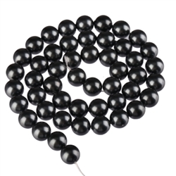 High Quality 6mm Dark Green Natural Shell Pearl Loose Beads, ~15.5